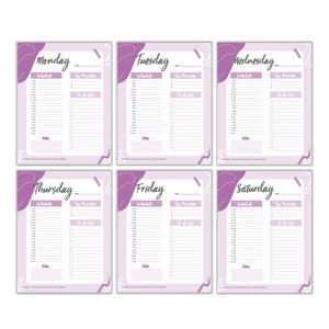 7 Day Planner Printable PDF Instant Download image 3
