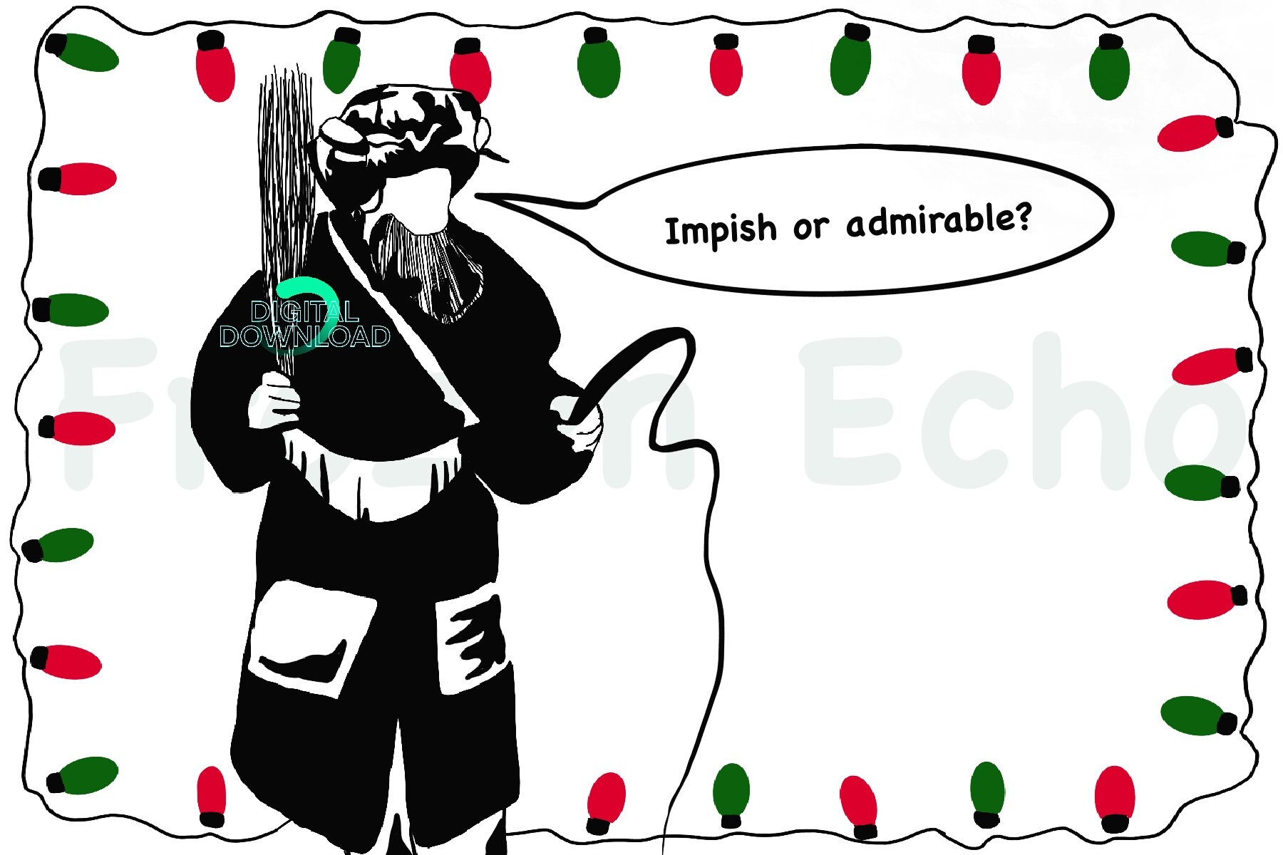 Dwight Schrute Belsnickel Impish or Admirable the Office Holiday Card ...