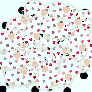 Guinea Pig Sticker Flakes (20 in pack), Guinea Pig Sticker, Mini Sticker, Party Glitter, Kawaii Sticker, Heart Sticker, Table Decoration