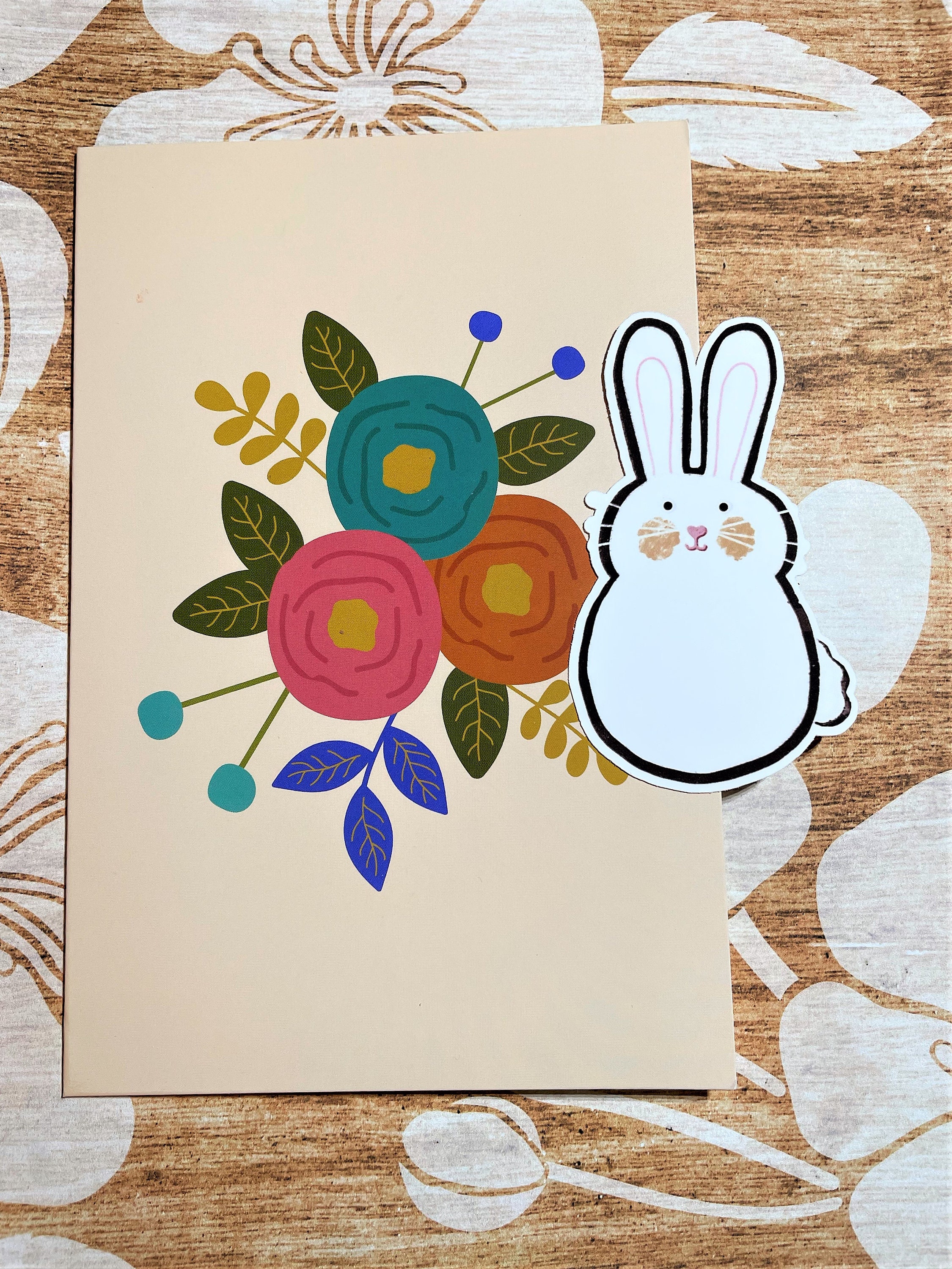 Bunny Sticker Die Cut Rabbit Sticker Baby Shower Etsy