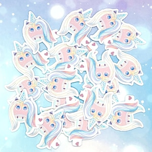 Unicorn Sticker Flakes (20 in pack), Unicorn Sticker, Mini Sticker, Party Glitter, Kawaii Sticker, Planner Sticker, Table Decoration, Pastel