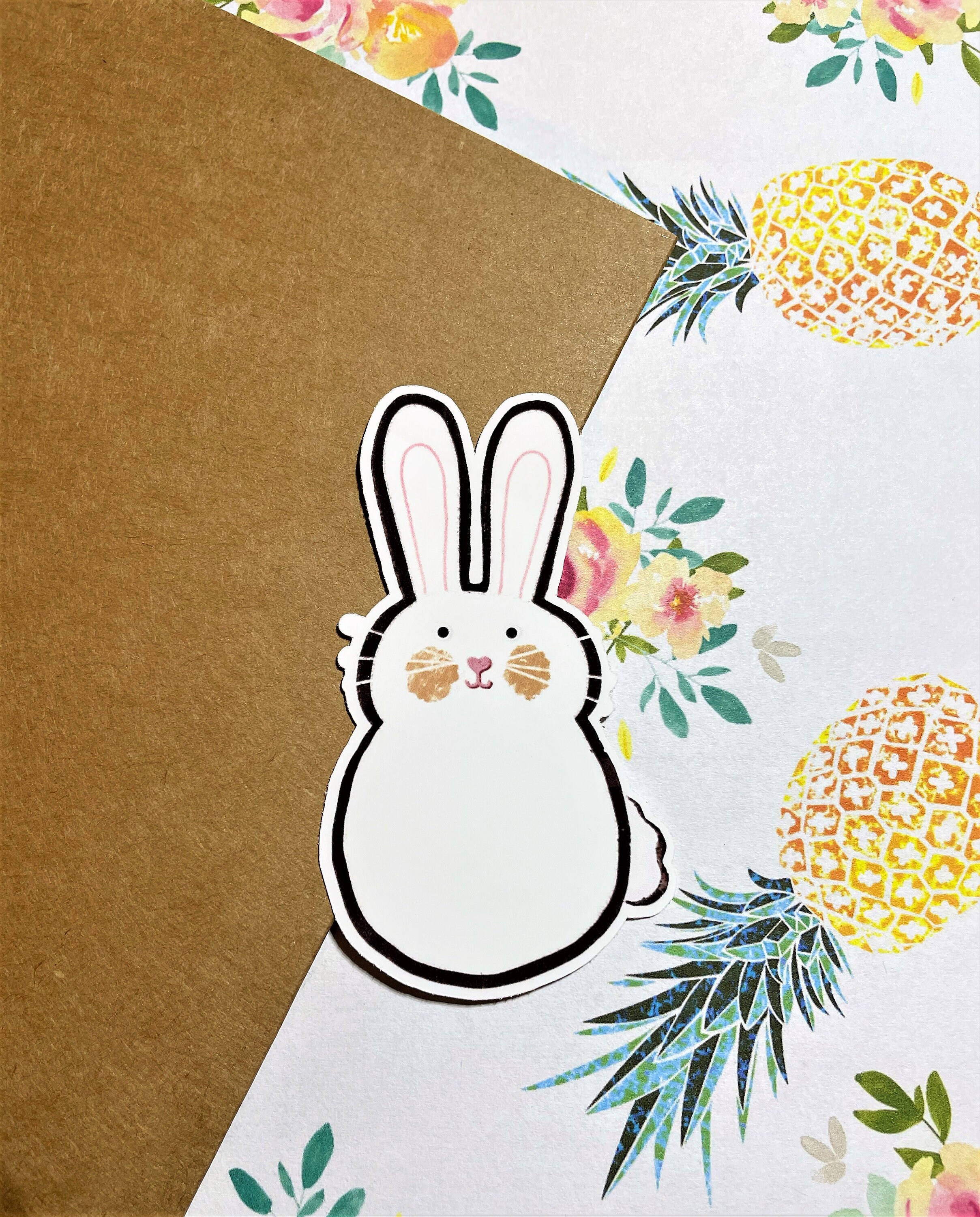 Bunny Sticker Die Cut Rabbit Sticker Baby Shower Etsy