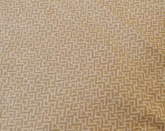 GP & J Baker 'Tilly' in Sand Ochre cotton fabric with a small geometric design for traditional and contemporary interiors