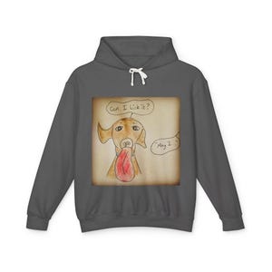 Fun Sweatshirt Cartoon Dog Gift Animal Lovers Gift Sweatshirt Cute Graphic Hoodie Dog Mom Gift  Funny Hound Sweatshirt Birthday Fathers Day