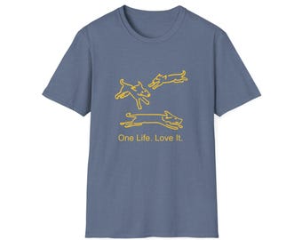 T-SHIRT Cartoon Dog Shirt Rescue Dog Gifts Animal Lover Tee Shirt for Birthdays New Puppy