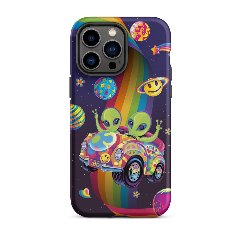 Tough Case for iPhone 14 Plus Max Aliens in Space V2