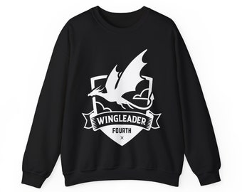 Wing Leader Basgiath War College - The Fourth Wing- Unisex Heavy Blend - Crewneck Sweatshirt - Iron Flame - Xaden Violet
