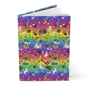 Vintage Lisa Frank Binder Rainbow Raccoons Moonlight Colorful