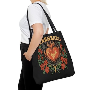 Fireheart - TOG Series - Throne of Glass - Booktok Gifts - Aelin Galathynius - Tote Bag - Shoulder Bag - Handbag - Purse - Canvas Bag