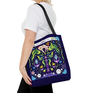 Bolsa de mano grande - Signos del zodiaco Libra - Símbolo astrológico - Horóscopos - Bolso de hombro - Bolsa de compras