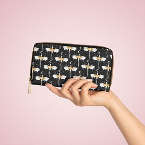 La Cuarta Ala - Cartera con Cremallera - Cartera de Mujer - Embrague - Titular de la Tarjeta de Crédito - Dragones - Tairn - Adarna - Llama de Hierro - Xaden Violeta
