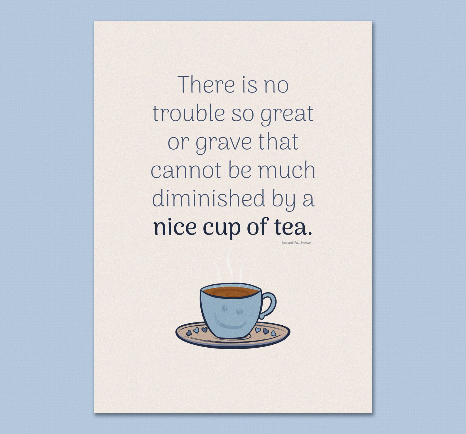 Tea quote kitchen printed poster Cup of Tea print Nice Cup Etsy