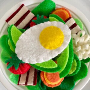 Felt Salad, Felt Food, Play Food, Pretend Food, Pretend Play, Play Kitchen, Playroom Toys, Pretend Play Toys, Birthday Gift, Play Store image 3