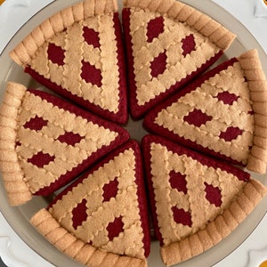 Felt Cherry Pie, Felt Pumpkin Pie, Felt Blueberry Pie, Felt Pie, Felt Food, Play Food, Play Kitchen, Pretend Play, Toy, Thanksgiving Decor image 5