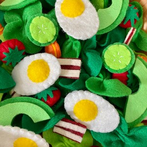 Felt Salad, Felt Food, Play Food, Pretend Food, Pretend Play, Play Kitchen, Playroom Toys, Pretend Play Toys, Birthday Gift, Play Store image 4