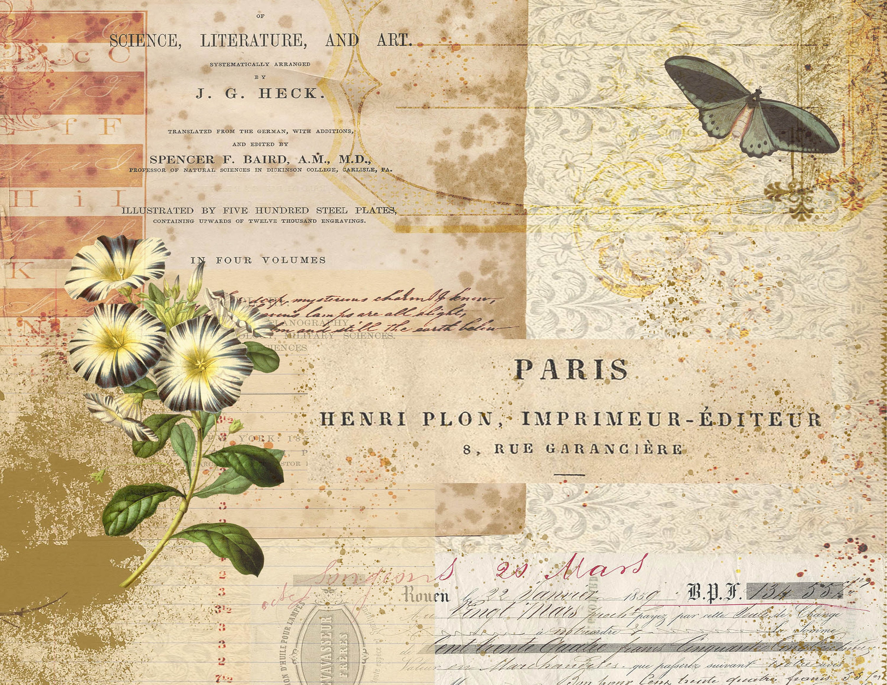 Digital Download Spring Junk Journal Kit, Vintage Ephemera Printable ...
