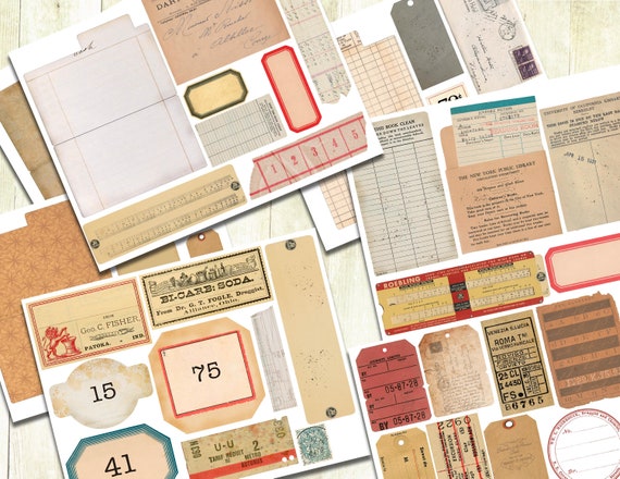 Vintage Stationery Printables, Vintage Office Printable Ephemera, Junk Journal Kit, Vintage Papers, Digital Download.
