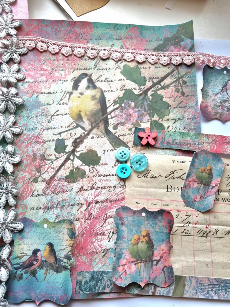 Vintage Junk Journal Digital Kit Junk Journal Embellishments Etsy UK