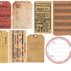 Vintage Stationery Printables, Vintage Office Printable Ephemera, Junk ...