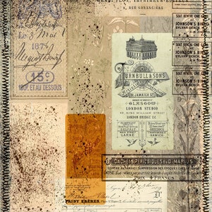 Digital Collage papers, Grunge Printable Journal papers, Printables, Scrapbook Papers, Junk Journal Ephemera Papers, Scrapbook Papers.