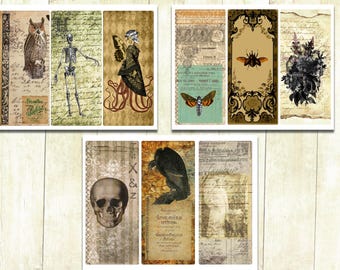 Spooky Halloween Journaling Cards, Digital Download.