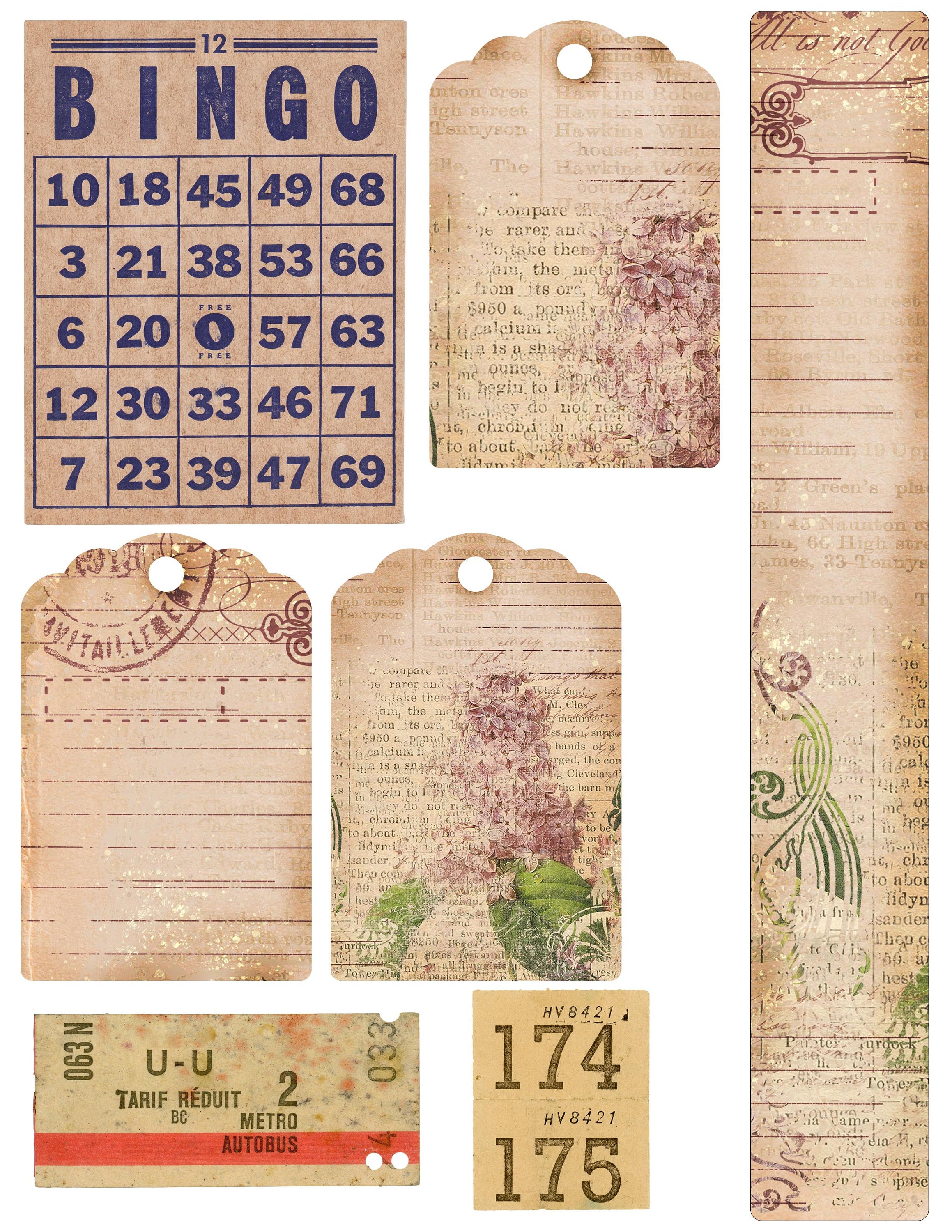 Summer Stories - Printable Vintage Envelopes and Folders for Junk Jour –  Pink Paper Peppermints