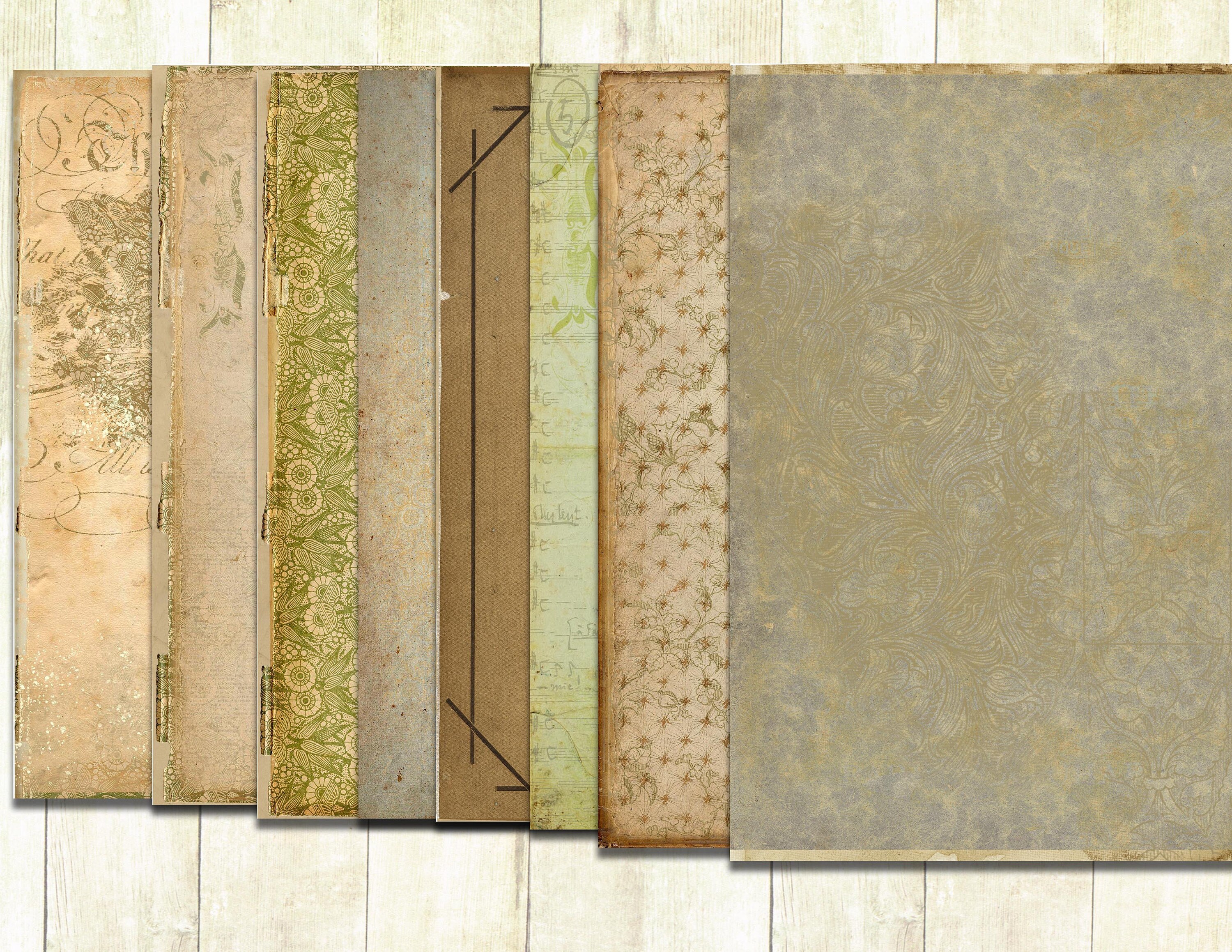 Old Book Pages, Vintage Book Papers, Printable Book Papers, End Papers ...