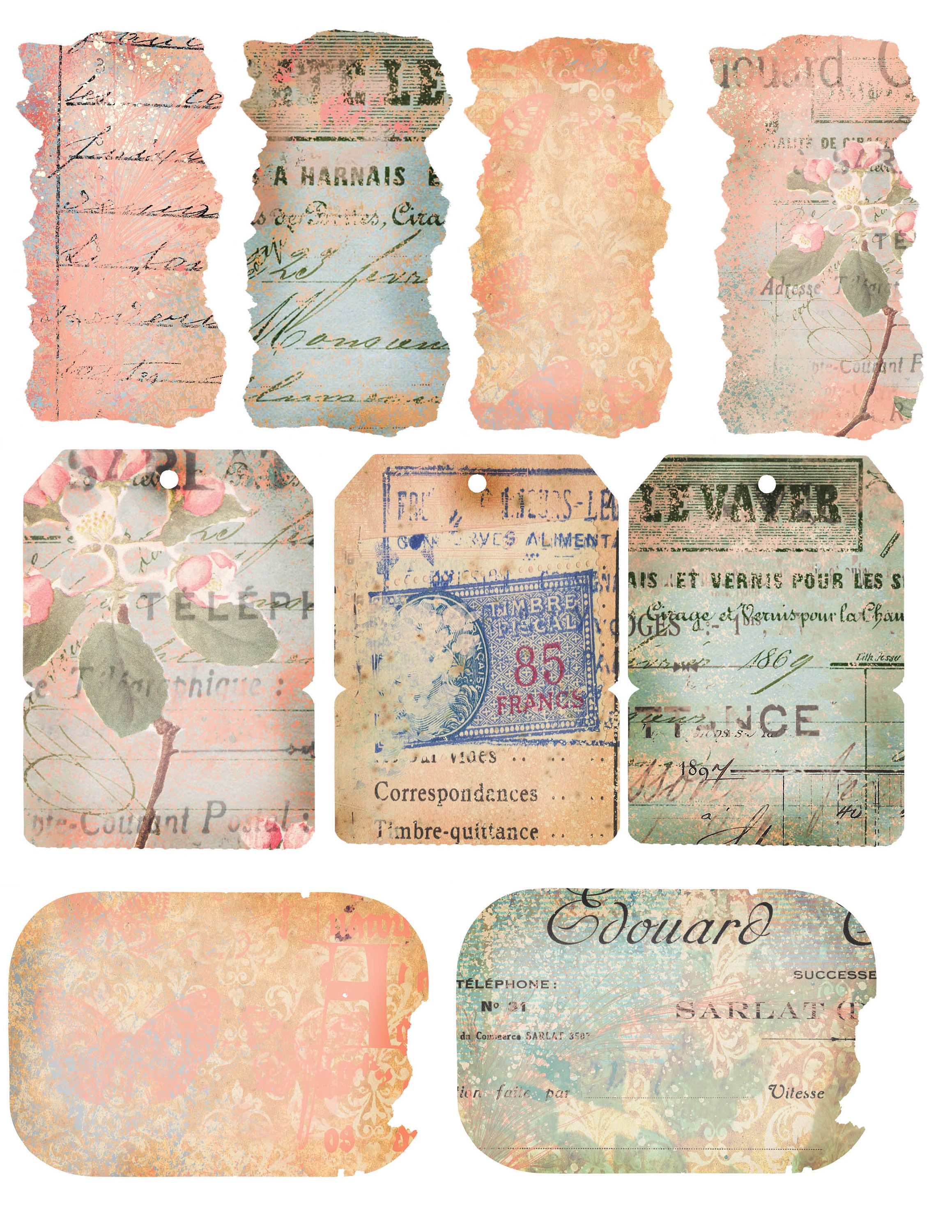 Vintage Junk Journal Shabby Ephemera Kit Digital Download - Etsy UK