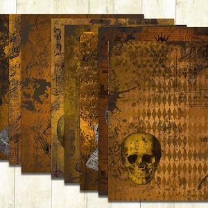 Digital Vintage Halloween Junk Journal kit, Halloween Printable Papers, Digital Halloween Scrapbook Papers, Halloween Ephemera Printables.