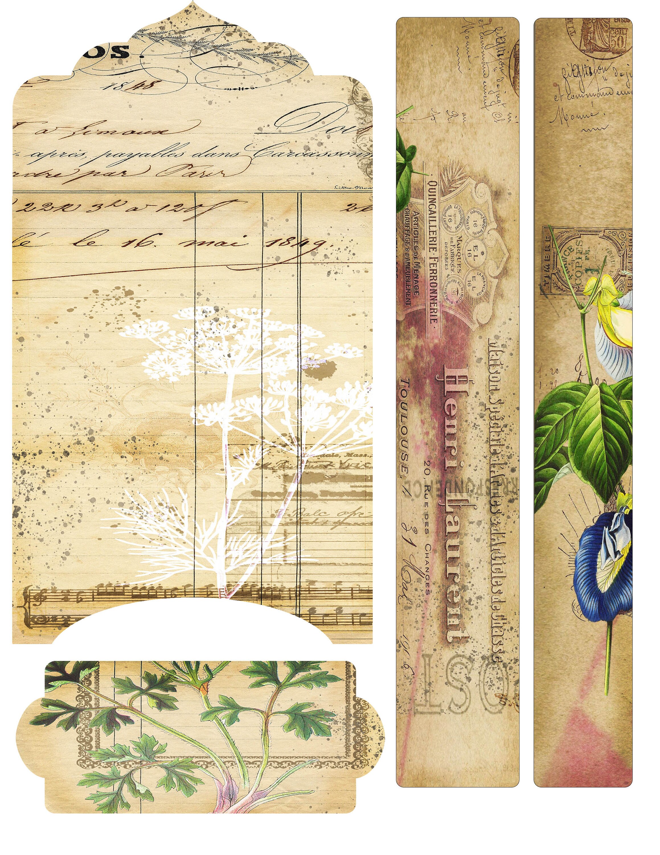Digital Download Spring Junk Journal Kit, Vintage Ephemera Printable ...