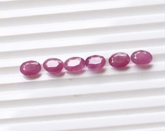 Natürlicher roter Rubin Edelstein Rubin facettierte Lot Edelstein Smaragd geschnitten Edelstein, natürliche Rubin facettierte Smaragd geschnitten Rubin lose Schmuck machen 8 x 6 MM