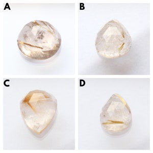 Gouden rutiel roos geslepen gefacetteerde cabochon, AAA+ kwaliteit rutiel roos geslepen edelsteen rutiel plakjes Veel maken voor sieraden