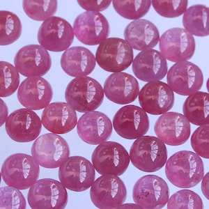 AAA+ NATURAL RUBY Round Cabochon Loose Gemstone, Ruby Round Cabochon Unheated Untreated, Top Quality Ruby Loose Gemstone