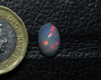 Naturlig etiopisk opal cabochon, AAA+ högkvalitativ naturlig oval flashig eldopal, Welo etiopisk opal lösa ädelstenar smyckestillbehör, 10,7 x 7 MM