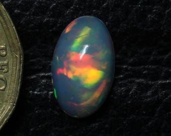 Naturlig etiopisk opal cabochon, AAA+ högkvalitativ naturlig oval flashig eldopal, Welo etiopisk opal lösa ädelstenar smyckestillbehör, 11,7 x 7 MM