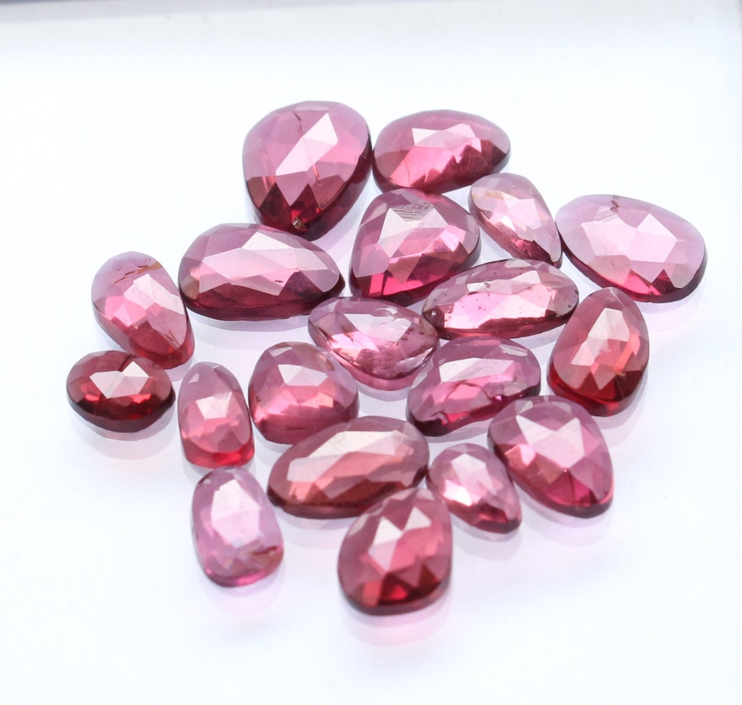 ROSE CUT GEMSTONE Uneven Shape Loose Gemstone Lot Rhodolite Etsy