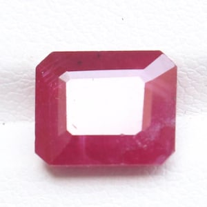 9.5x8MM Ruby Faceted Gemstone, Natural Red Ruby Crystal, Natural Ruby Emerald Cut Faceted , Ruby Faceted Baguette Loose Cut Gemstone 4.00 CT