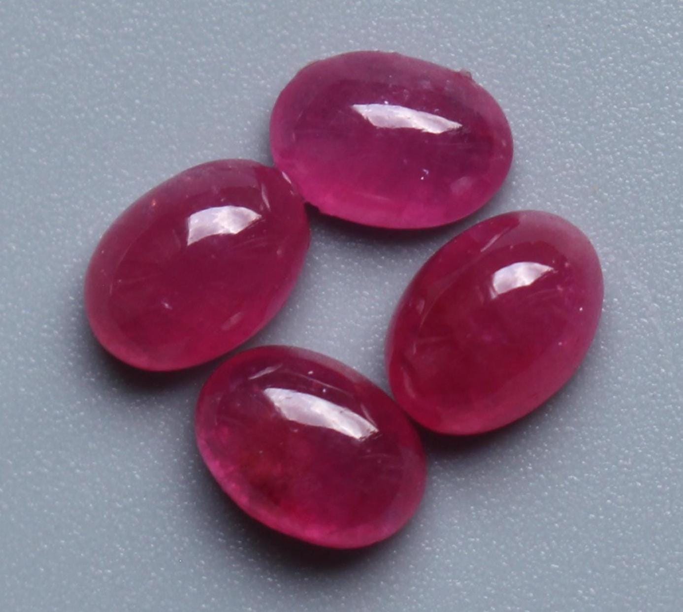 Ruby Gemstone Cabochon, Natural Untreated Red Ruby Smooth Polished