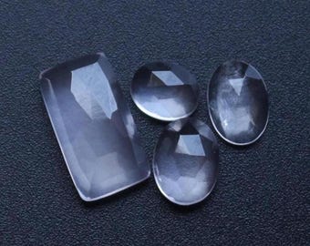Quartz Gemstone Natural Rose Quartz Rose Cut Faceted Cabochon Loose Gemstone , Quartz Cut Faceted , Rose Quartz Jewelry Making 6.5TO13MM