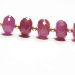 RUBY GEMSTONE BRACELET, Silver Or Gold Dainty Stacking Ruby Bracelet, 9&quot; LengthMM,14k Gold Polish, Ruby Bead Jewelry Silver Bracelet