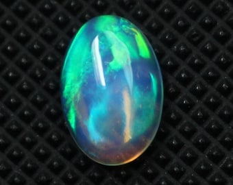 9 x 6 MM, naturlig etiopisk opal cabochon, AAA++ högkvalitativ naturlig oval flashig eldopal, Welo etiopisk opal lös ädelsten smyckestillbehör