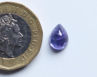 AAA++ Tanzanite Gemstone, Natural Blue Tanzanite Smooth Polished Cabochon, Tanzanite Pear Cabochon, Tanzanite Loose Gemstone 9X7MM C2.50