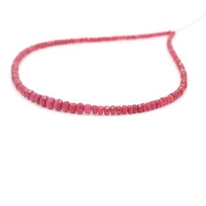 Ruby Beads Strand for jewelry making and beaded jewelry wire wrap| ruby strand 13.5&quot; AA+ quality Treated Faceted  64.35 CT Size 5.6 x 2.8 MM