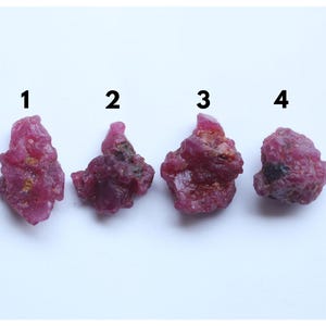 4 PCS Natural Ruby Rough Corundum Cabochon Lot Calibrated Raw Ruby Loose Gemstone Jewelry Making Supply Lapidary Stone