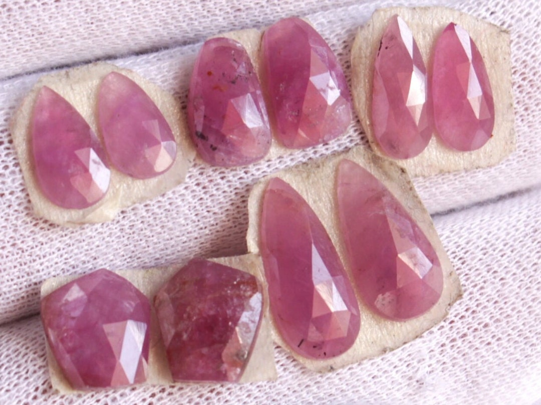 AAA NATURAL RUBY Rose Cut Gemstone Cut Faceted Ruby Gemstone Rose Cut