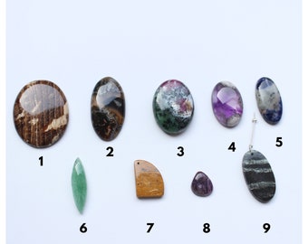 Cabochon di gemma naturale non trattata, mix di gemme di varie forme e dimensioni, cabochon sfusi, forniture per gioielli.