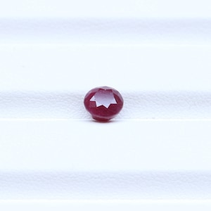 AAA-Qualitäts-Rubin-Edelstein-Smaragdschliff, loser Edelstein für die Schmuckherstellung, Rubin-Edelstein, runder facettierter Rubin, geschliffener Edelstein für Rubin 6.5X4.5 MM