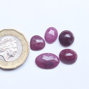 Pietra preziosa di rubino, rubino naturale taglio rosa sfaccettato cabochon misto lotto di pietre preziose sfuse, rubino sfaccettato taglio rosa cabochon lotto forniture per gioielli 9TO14MM