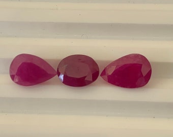 AAA+ NATURAL RUBY Cut Gemstone Ruby faceted Unheated Untreated Gemstone, Loose ruby Making jewelry , 6.95CT. Ruby Loose gemstone