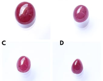 Ruby Cabochon AAA+ Natural Red Ruby Oval Smooth Polished Cabochon Loose Gemstone, Ruby Cabochon Unheated Ruby Loose Cabochon Gemstone